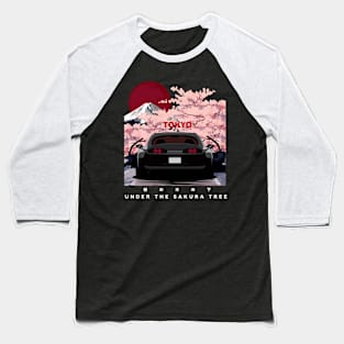 Toyota Supra MK4 A80 under Sakura tree JDM Car Baseball T-Shirt